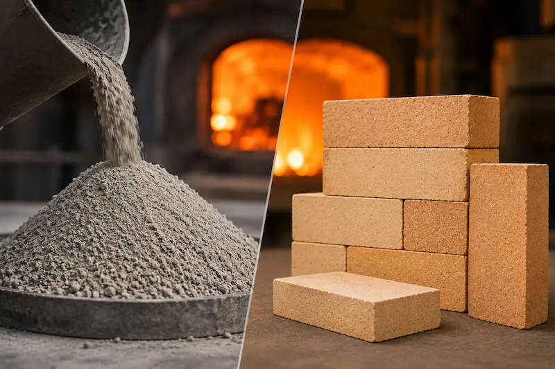 Castable Refractory vs Refractory Brick
